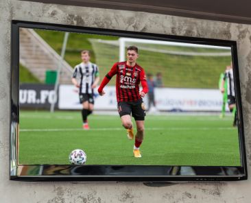 TV screen on wall
