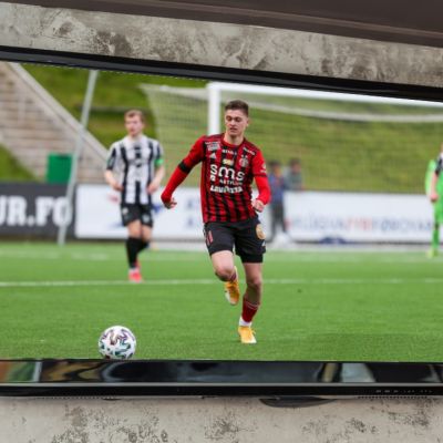 TV screen on wall
